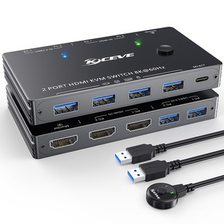 4k usb kvm switch usb 3.0 switch hdmi tương thích kvm switch 2 trong 1 ra 2 pc chia sẻ bàn phím và chuột máy in edid/hdcp