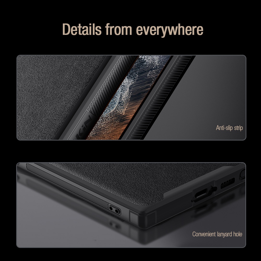 Ốp lưng Samsung S23 Ultra NILLKIN CamShield S Da Trượt Bảo vệ máy ảnh TPU + PC Ốp lưng cho Samsung Galaxy S23 Plus S23+ 5G