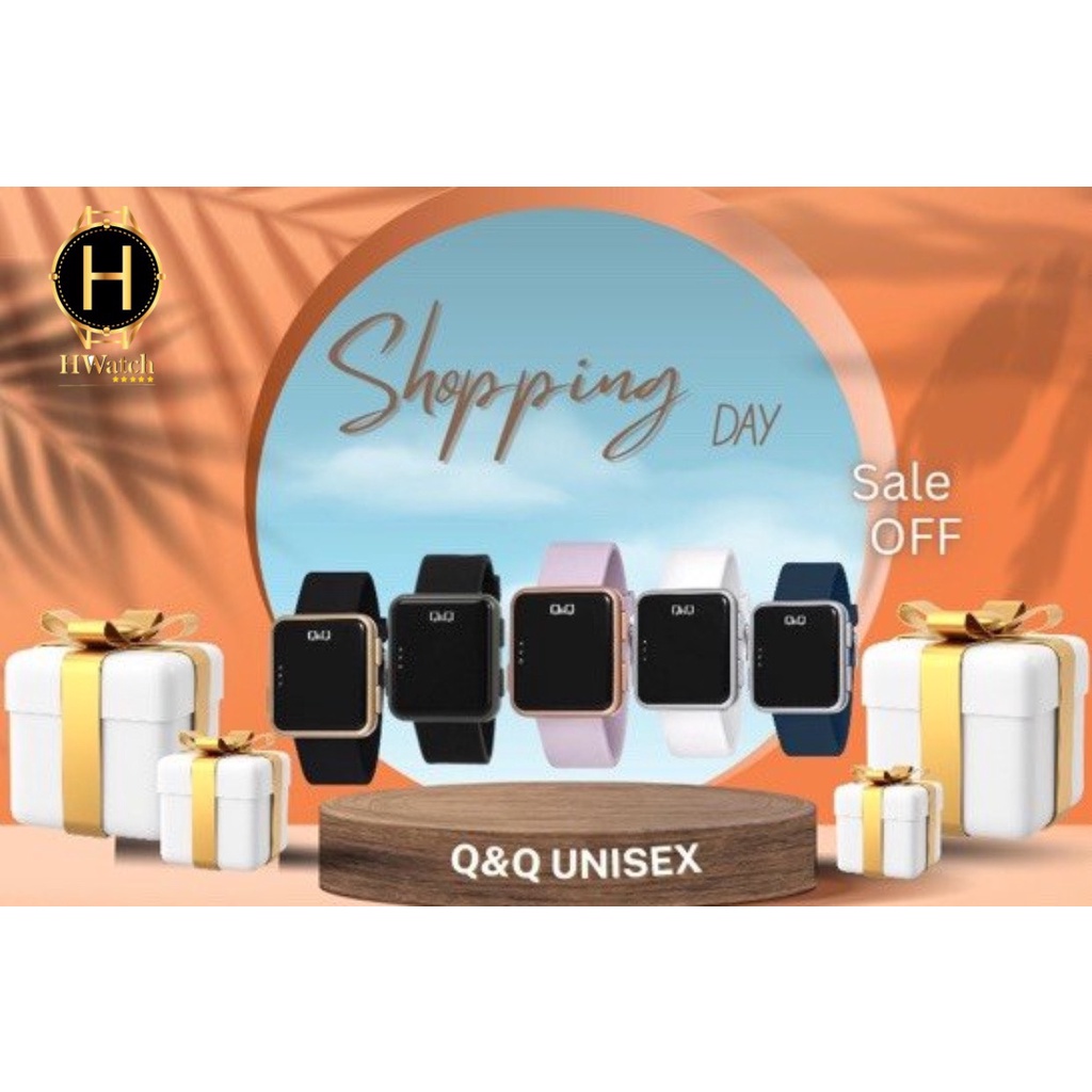 Đồng Hồ QQ M197J Mặt Vuông Tiểu Apple Sang Chảnh Dành Cho Couple