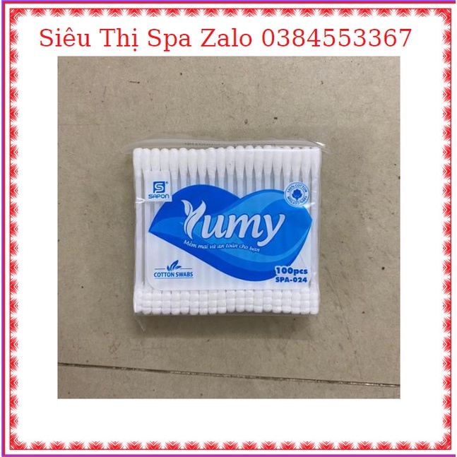 Gói 100 que tăm bông y tế Yumy cao cấp