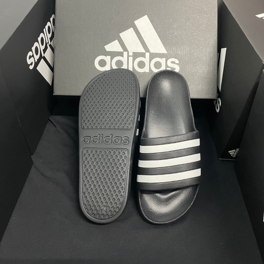 Dép quai ngang đúc nguyên khối adidas adilette aqua chống nước nam nữ/ Dép thể thao thời trang