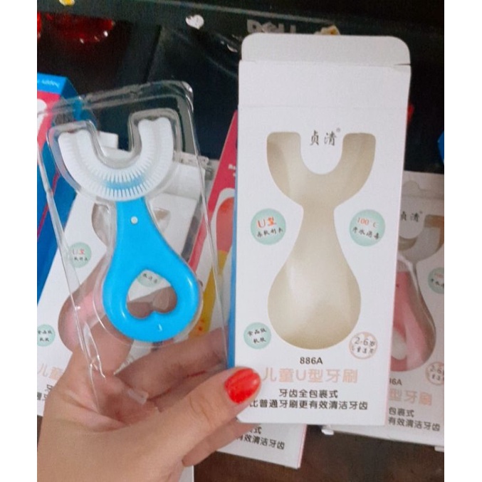 Bàn chải đánh răng trẻ em chữ U full hộp