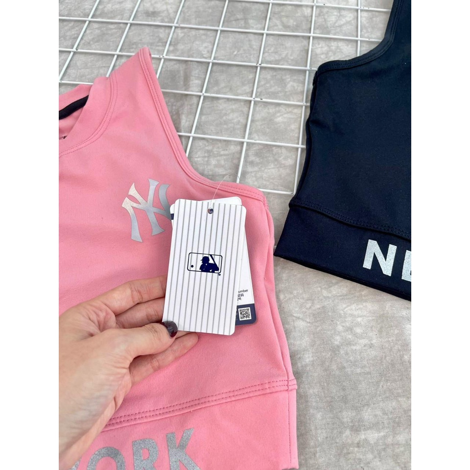 Áo Tập Thể Thao Kèm Mút Ngực Co Giãn In Logo N Y Dn.Storevnxk