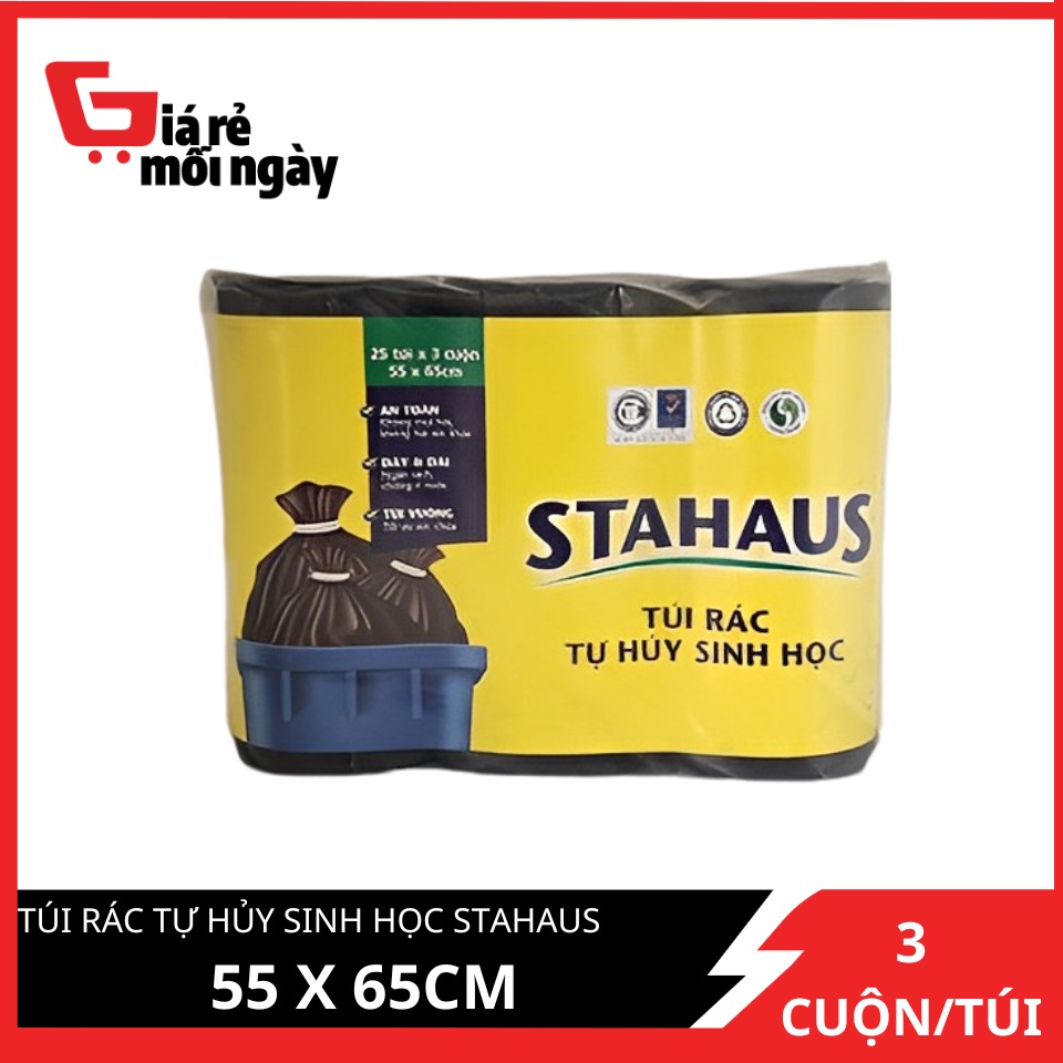Túi Rác Tự Huỷ Sinh Học STAHAUS 55x60cm