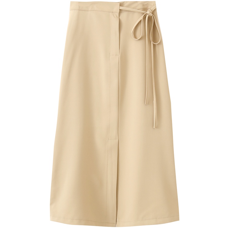 Chân váy chữ a công sở dáng dài xẻ trước thắt dây nơ nhỏ một bên, chân váy công sở chữ a dáng dài GUAN