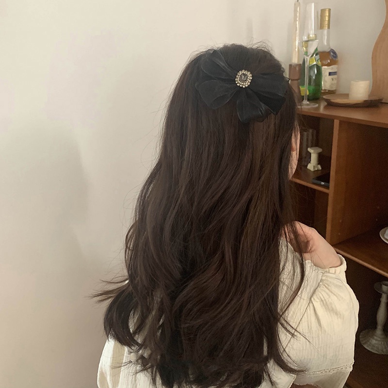 Kẹp Tóc Nơ Vải Nhung Phong Cách Hàn Quốc