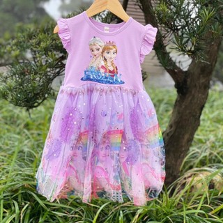 (XẢ LỖ) Váy Elsa 3 Màu Cho Bé Gái (Size Đại 15-23kg)