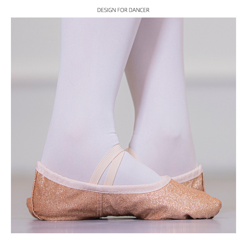 Giày Múa Ba Lê Đế Bằng size 23-42 Màu Vàng / Hồng Cho Bé Gái