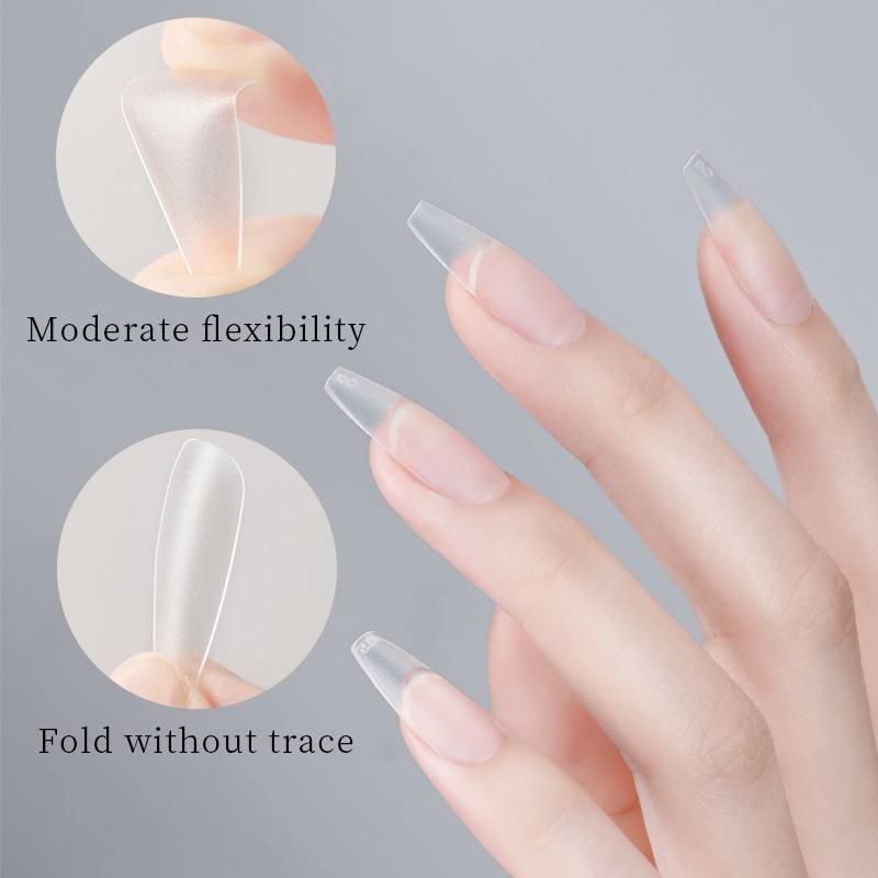 Hộp 240 móng tay giả UR SUGAR thiết kế toàn bộ mặt nhám chất lượng cao