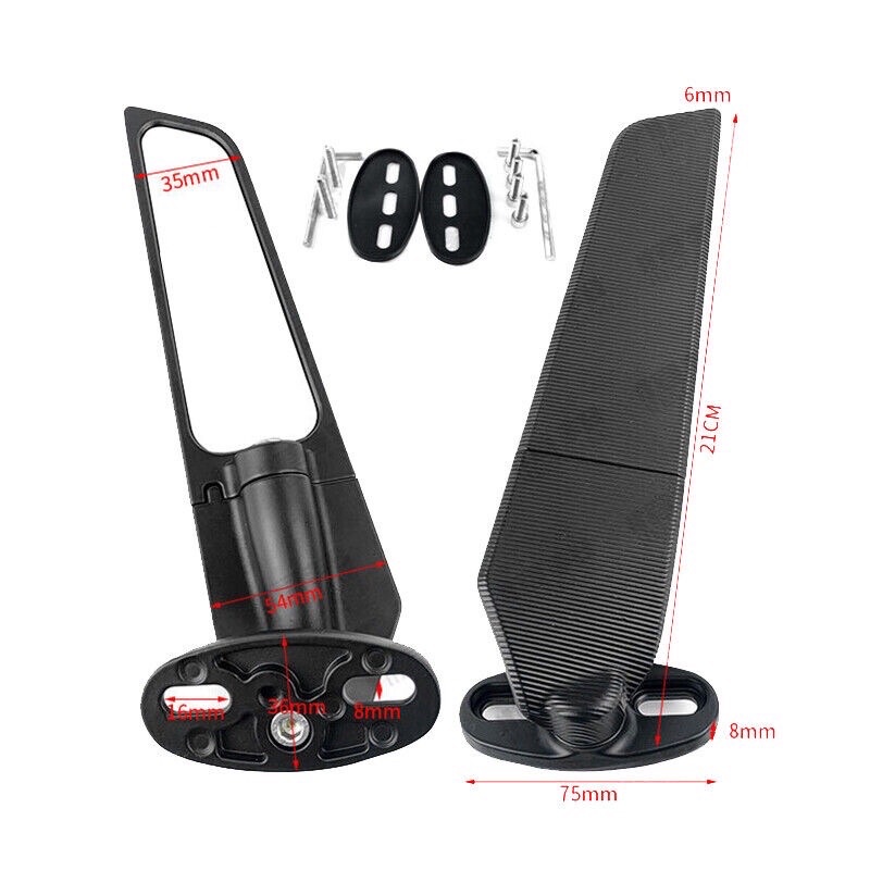 Kính chiếu hậu xe moto sport