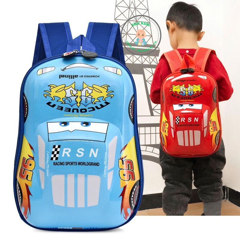 Balo trẻ em, cặp sách đi học mẫu giáo mầm non balo ô tô cho bé trai bé gái chống nước Thukids