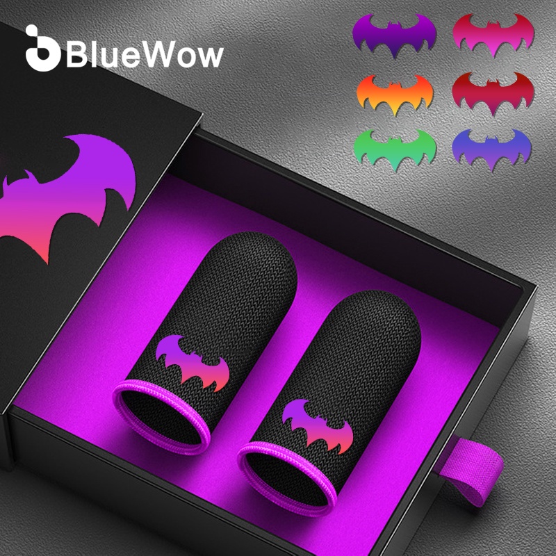 Bao ngón tay chơi game BlueWow họa tiết dơi màu gradient thiết kế mới làm quà tặng Giáng Sinh cho cặp đôi