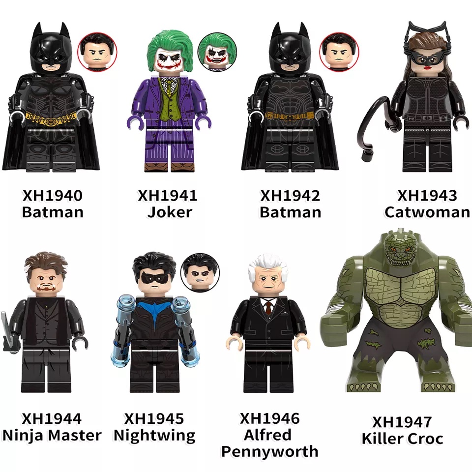 Đồ Chơi Mô Hình Nhân Vật Catwoman Night Wing Alfred Pennyworth Killer Croc Mini