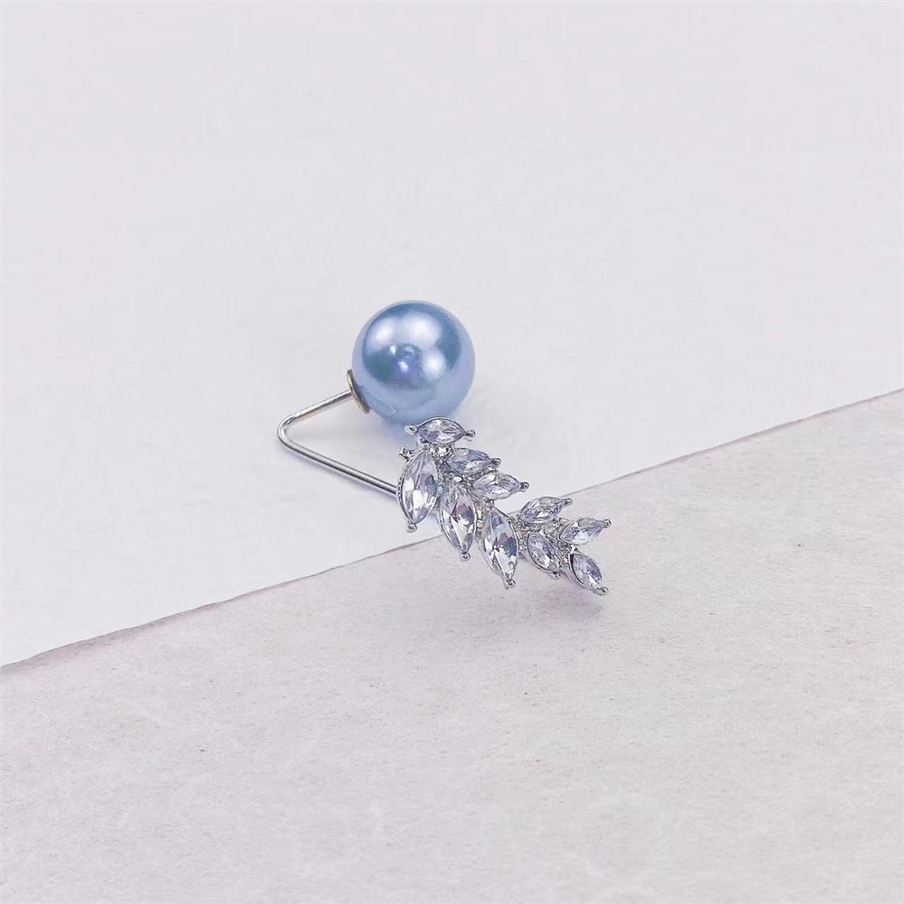 Ghim Cài Cổ Áo Đính Ngọc Trai Thiết Kế Độc Đáo Thời Trang Chống Trượt Cho Nữ