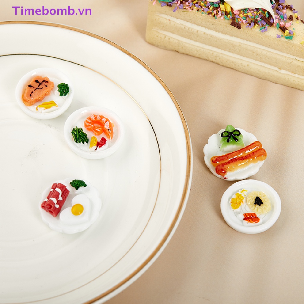 # Túi Xách Nữ Thời Trang # Bộ 5 Mô Hình Bữa Sáng Bánh Mì Trứng mini Tỷ Lệ 1 / 12 Dùng Để Trang Trí Nhà Búp Bê
