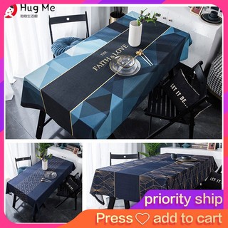 Khăn trải bàn hình chữ nhật màu xanh navy