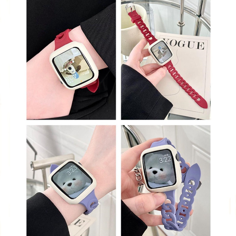 Dây Đeo Silicone Cho Đồng Hồ Thông Minh iWatch Ultra 49mm 44mm 40mm 45mm 41mm 42mm 38mm 7 se 3 4 5 6 8