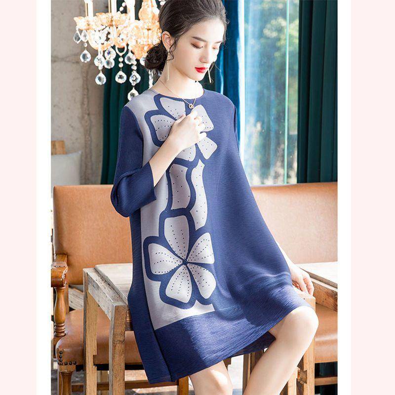 Đầm Dáng Rộng Xếp Ly Siêu Nhẹ Thời Trang Mùa Xuân 2023 Kích Thước Lớn Phong Cách Mới Cho Nữ