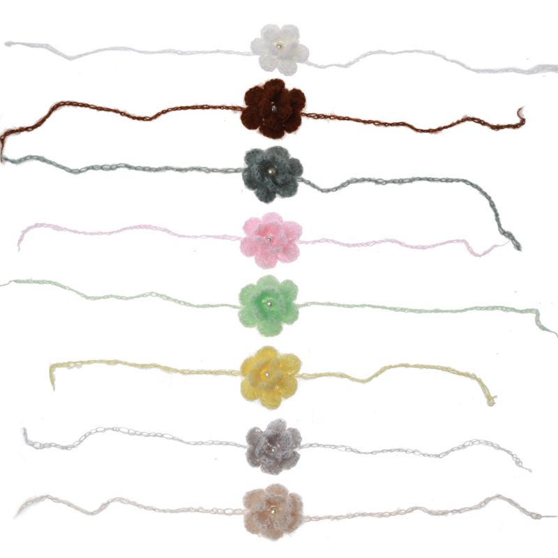 Băng Đô Cài Tóc Bản Nhỏ In Họa Tiết Hoa Xinh Xắn Thời Trang Cho Bé Chụp Ảnh