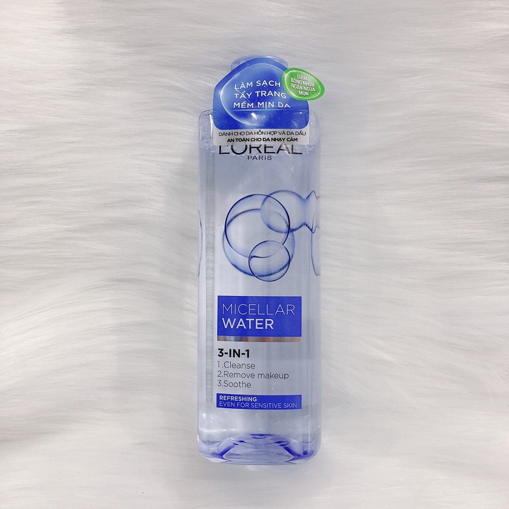 Nước tẩy trang cho mọi loại da L'Oreal Paris 3-in-1 Micellar Water 400ml