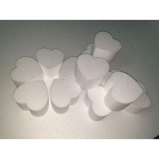 Tim xốp size 8cm - 10cm - 12cm - 14cm x dày 6-8cm làm phôi bánh kem giả.