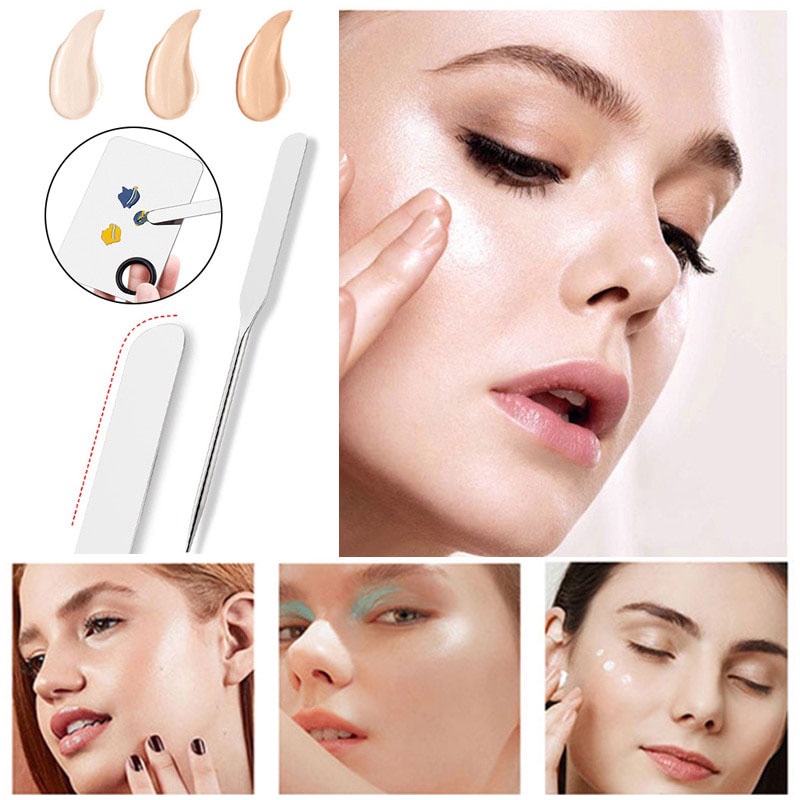 Que Trộn Kem Nền Trang Điểm Bằng Thép Không Gỉ Cho Nữ