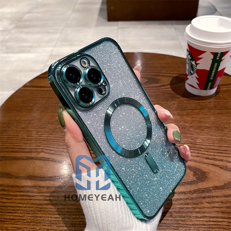 Ốp Điện Thoại Mềm Trong Suốt Chống Sốc Có Ngăn Đựng Thẻ Và Kim Tuyến Cho iPhone 11 12 13 14 Pro Max 14 Plus