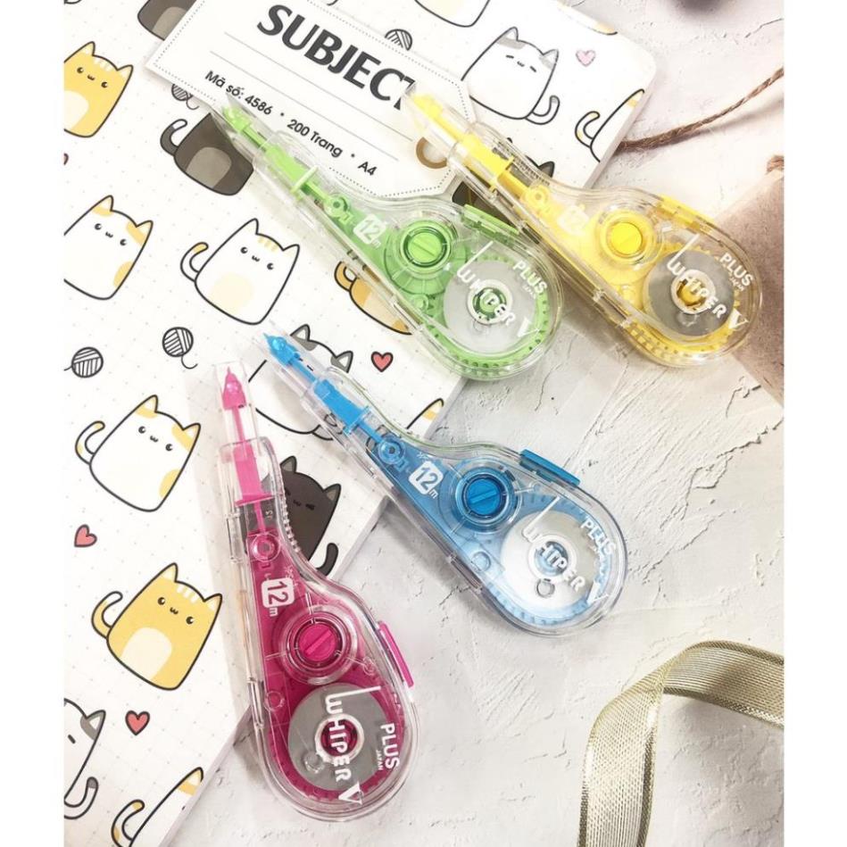 Bút xóa băng cao cấp Plus dài 12m / chiếc - khô nhanh dùng cho văn phòng - học sinh , sinh viên - HIKOMA STORE