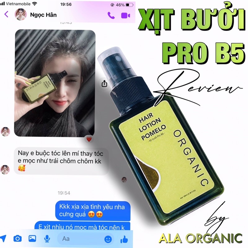 Xịt Bưởi Vitamin B5 KÍCH MỌC TÓC, NHANH DÀI DÀY