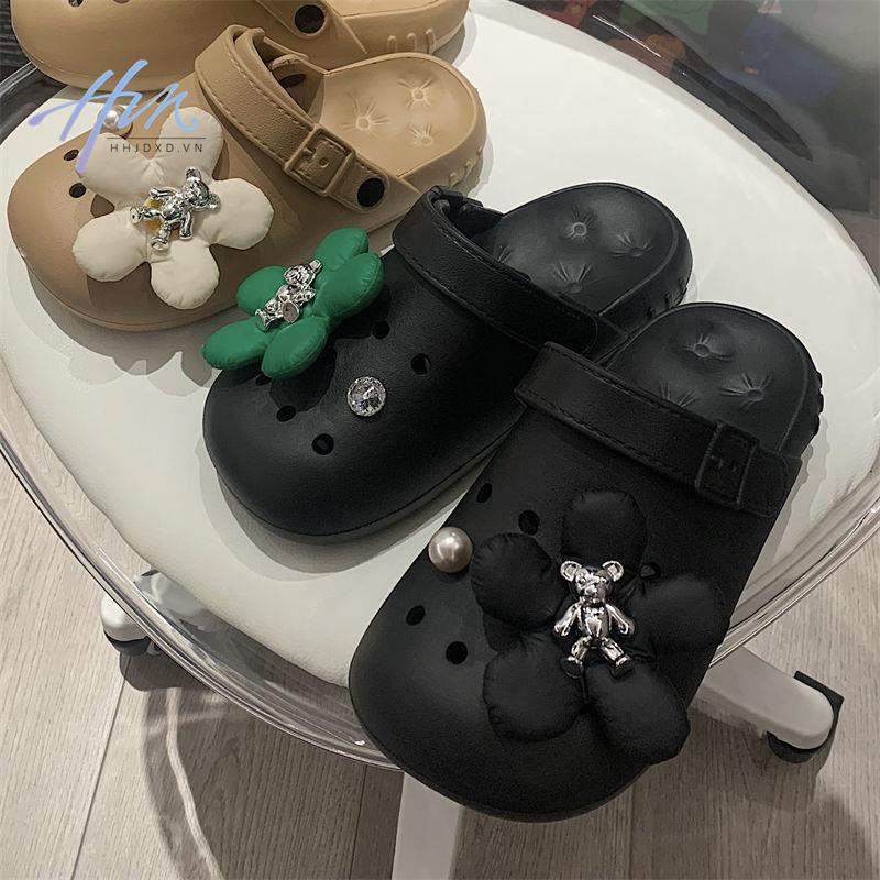 Giày eva Đế Dày Đục Lỗ Khử Mùi Chống Trượt Phong Cách Hàn Quốc Thời Trang Mùa Hè Mới Cho Nữ