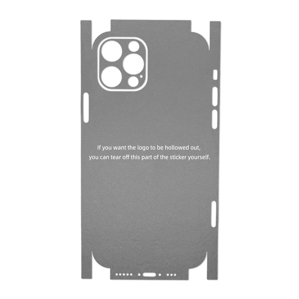 Miếng Dán Chống Trầy Màu Xám In logo Cho iphone 7 8 plus x xr 11 12 13 14 15 pro max