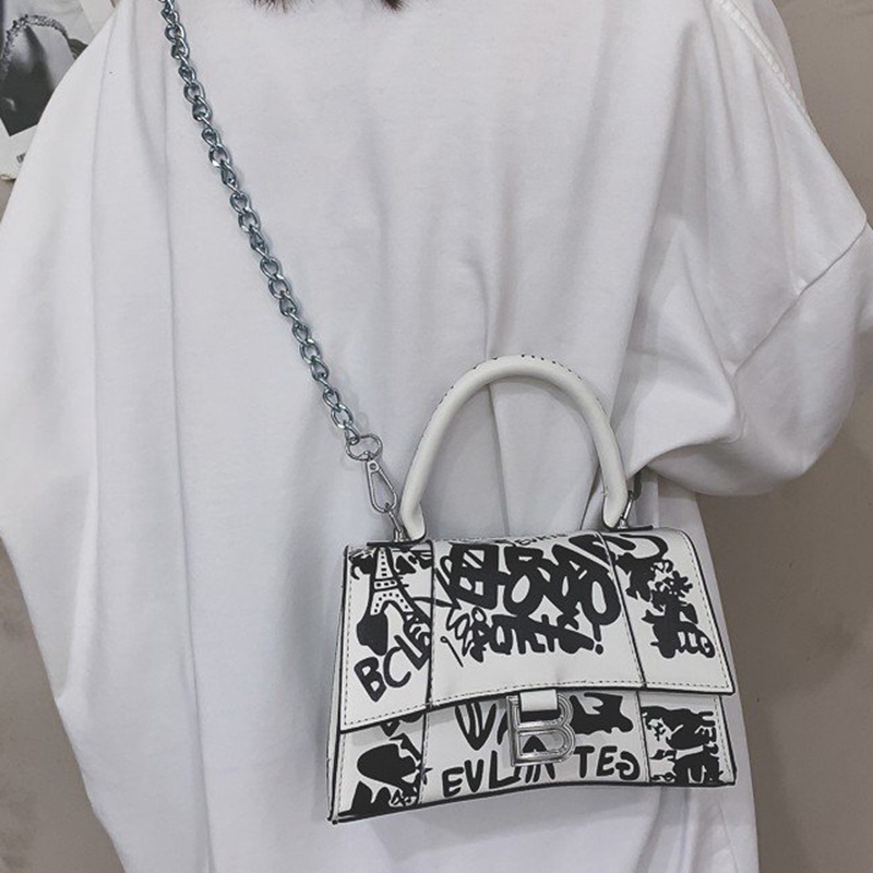 Túi Đeo Vai In Họa Tiết graffiti Hợp Thời Trang Dễ Phối Đồ Cho Nữ