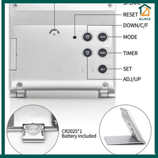 【0227】 Digital Alarm Clock Foldable LCD Clock With Calendar Temperature Desk Clock