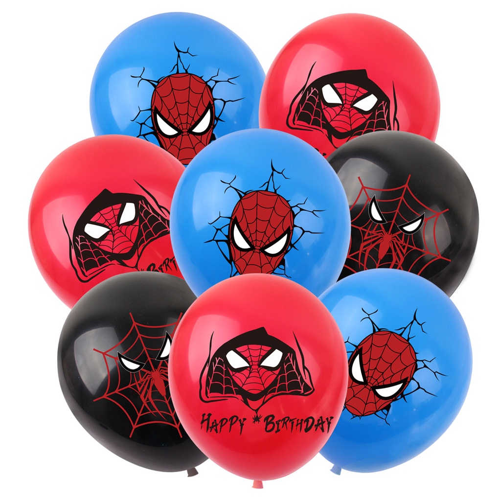 Bộ Bong Bóng Họa Tiết Spider-Man and his friends Trang Trí Tiệc Sinh Nhật Cho Bé