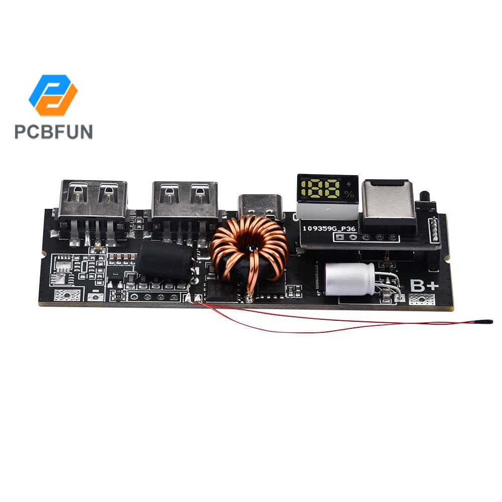 Bảng Mạch Sạc Dự Phòng Pcbfun PD 65W100W 21700 6 Cổng USB