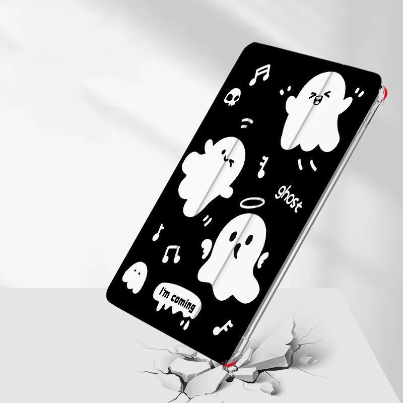 Ốp Máy Tính Bảng Mềm Hình Ma Vui Nhộn Có Khe Đựng Bút Cho iPad Gen10 Air4 / Air5 Gen7 / 8 / 9 Pro11 "Pro12.9" 2022 mini6