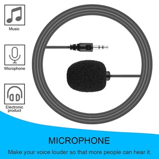 Portable Size External 3.5mm Clip-on Lapel Lavalier Microphone For PC Laptop