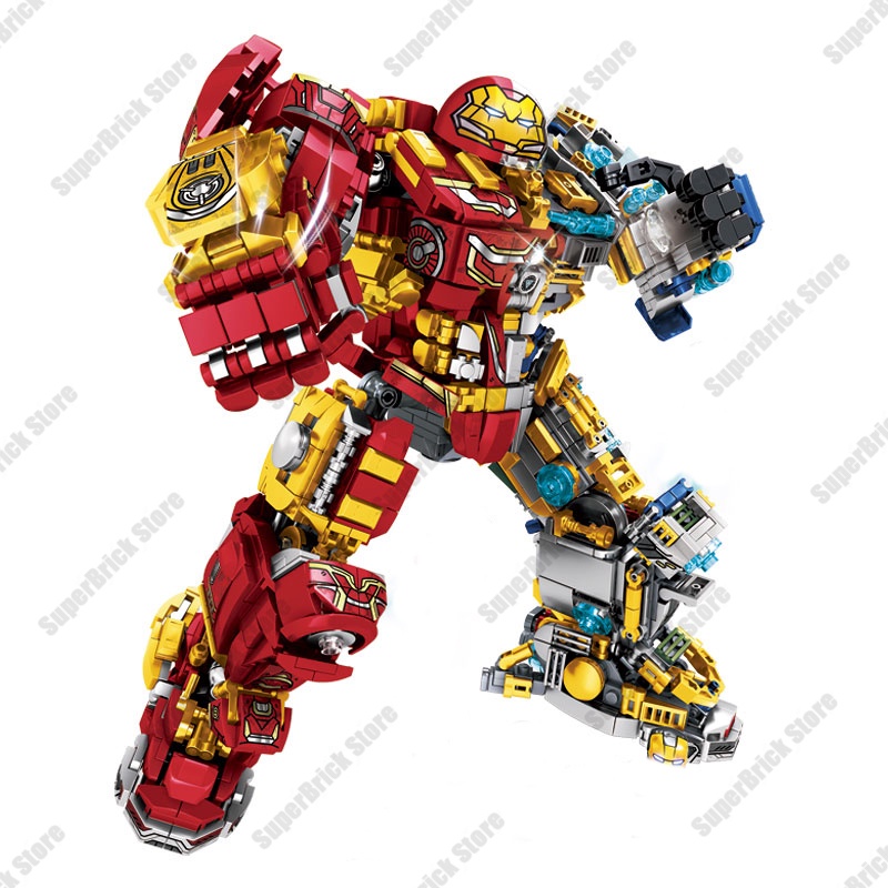 Đồ chơi Lắp ráp Mô hình Xếp hình Người sắt MK44 Marvel Super Heroes Ironman LY 76078 Hulkbuster 1876+pcs