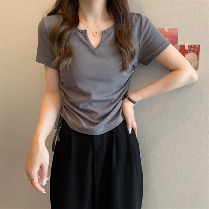 NRVP Áo Thun NgắN Tay DáNg Ôm ThờI Trang Cho Nữ