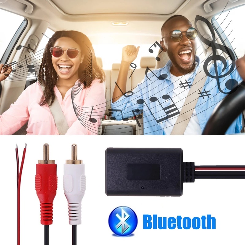 Mô Đun Nhận Tín Hiệu Âm Thanh Bluetooth Không Dây 2RCA Cho Xe Hơi 2RCA