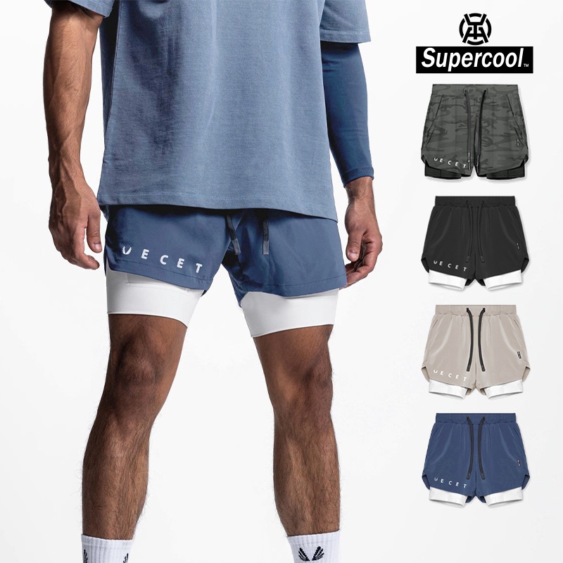 #SupercooL# 2 Lớp Quần Thun Short Đùi Thể Thao Nam Quần Tất Thể Dục Giữ Nhiệt Baggy Baggy Big Size Co Giãn Túi Hộp Trơn Phong Cách âu Mỹ Vải Thoáng Thun Lạnh PE Co Nhanh Khô Cao Cấp Thấm Hút Mồ Hôi Tốt Mỏng Nhẹ Thương Hiệu Chạy Bộ Chuyên Bóng Rổ Cầu Lông