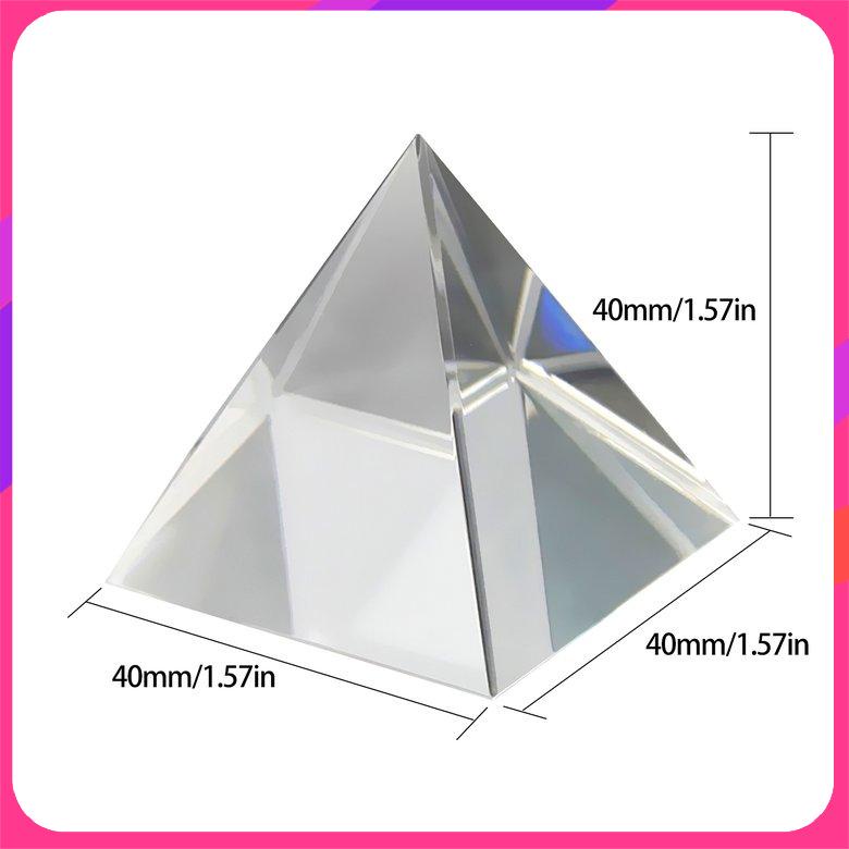PK Crystal Pyramid Optical Glass Rainbow Prism Rectangular Polyhedral Pyramid