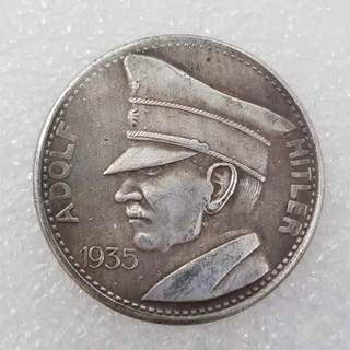 1935 Year Germany Adolf Hitler 5RM  - Đồng xu bạc đức năm 1935 lưu niệm phong thủy