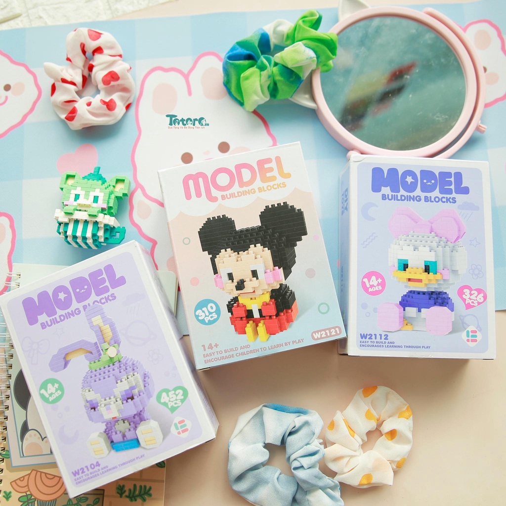 Bộ đồ chơi xếp hình Hoạt hình đáng yêu - 9cm