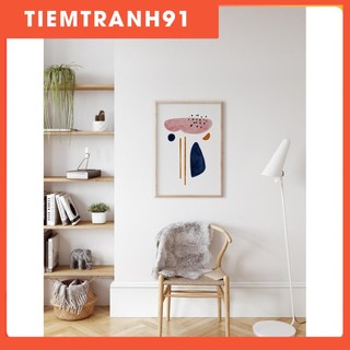 Tranh treo tường | Tranh màu nước - Abstract Watercolor Print, Pink and Blue Wall art, Boho Prints, Home décor