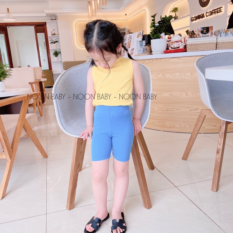 Quần leggings Đùi cho bé gái chất bozip Cotton co dãn 4 chiều