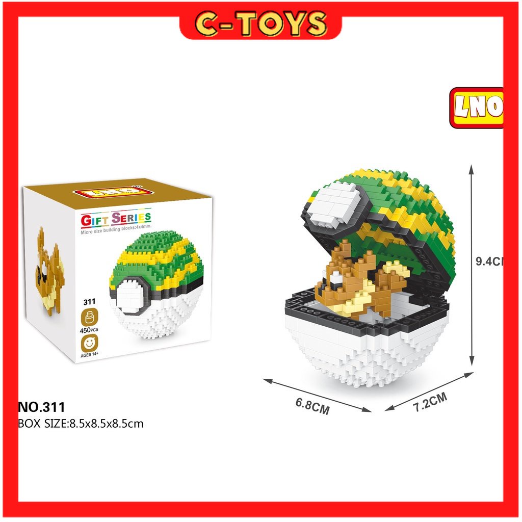 Mô hình lắp ráp nhân vật động vật hoạt hình 88100a-88109a pokemon