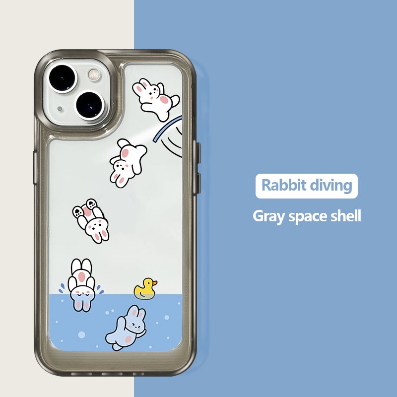 Ốp Điện Thoại tpu acrylic Hình Thỏ Cho iphone 6 6s 7 8 plus x xs max se 11 12 13 14 15 pro max plus
