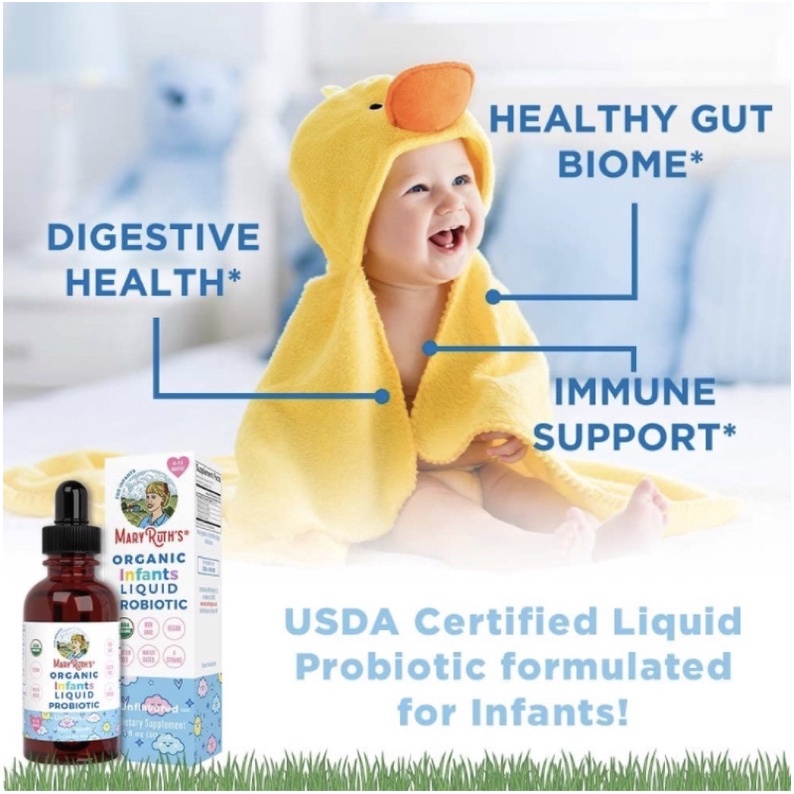 Lợi Khuẩn Hữu Cơ thuần chay cho bé Mary Ruth's Probiotic 6-12 tháng 30ml