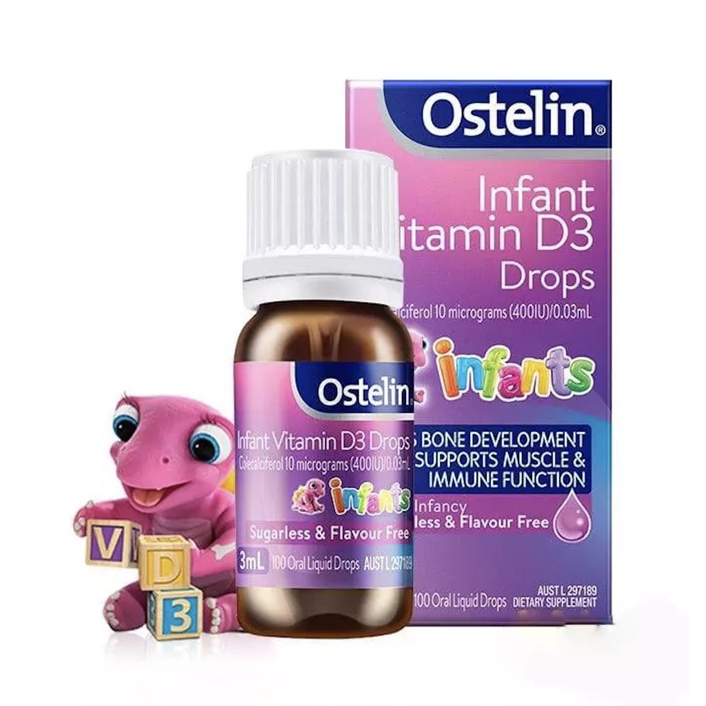 [Chính hãng] Vitamin D3 Ostelin kid liquid 20ml và Ostelin Infant Drop 2,4ml bổ sung cho bé